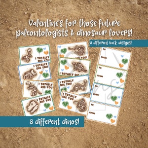 Cute Dino, Ready to Print Valentines for the Future Paleontologist & Dino Lovers!