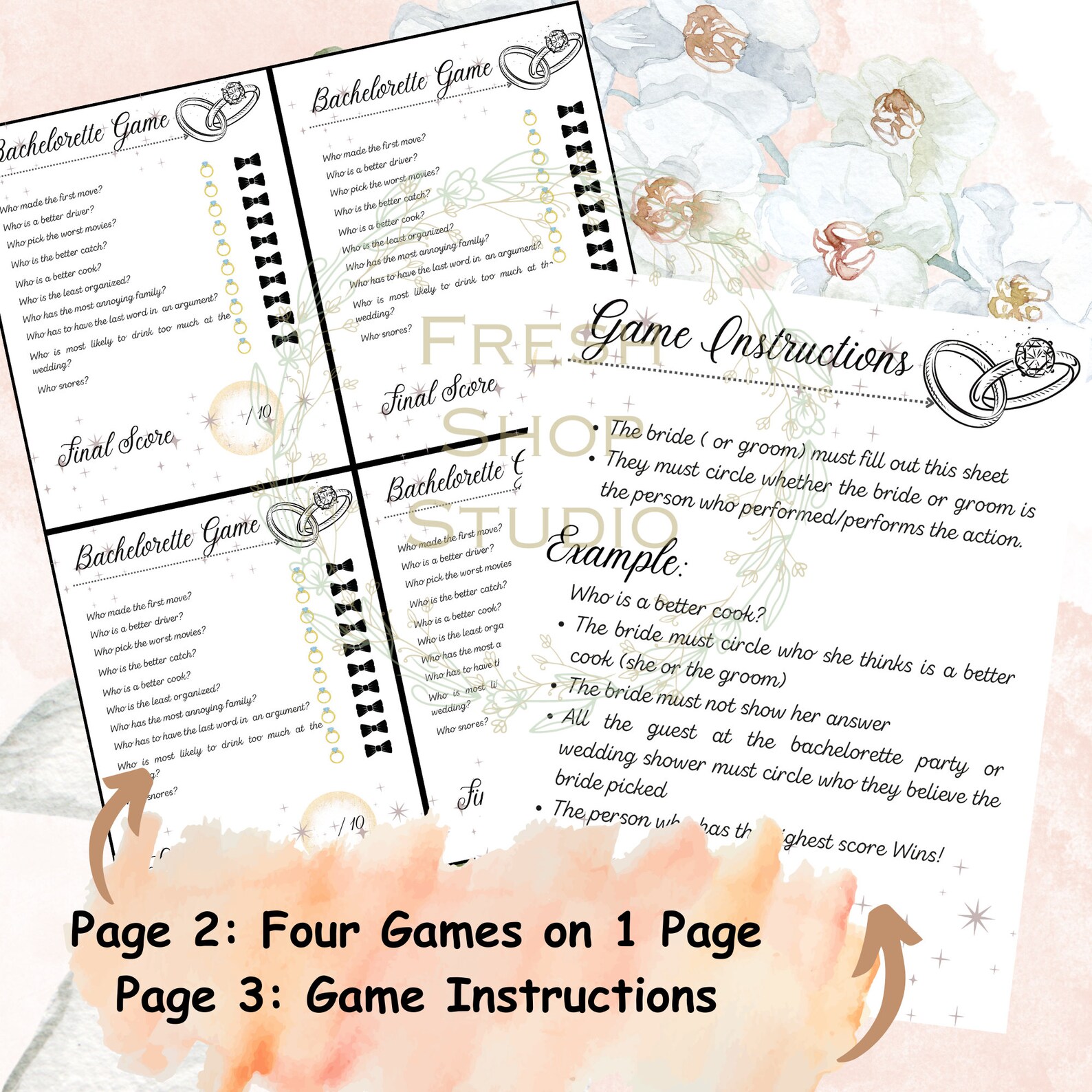 Bachelorette Party Printable Game, Printable Bachelorette Games ...