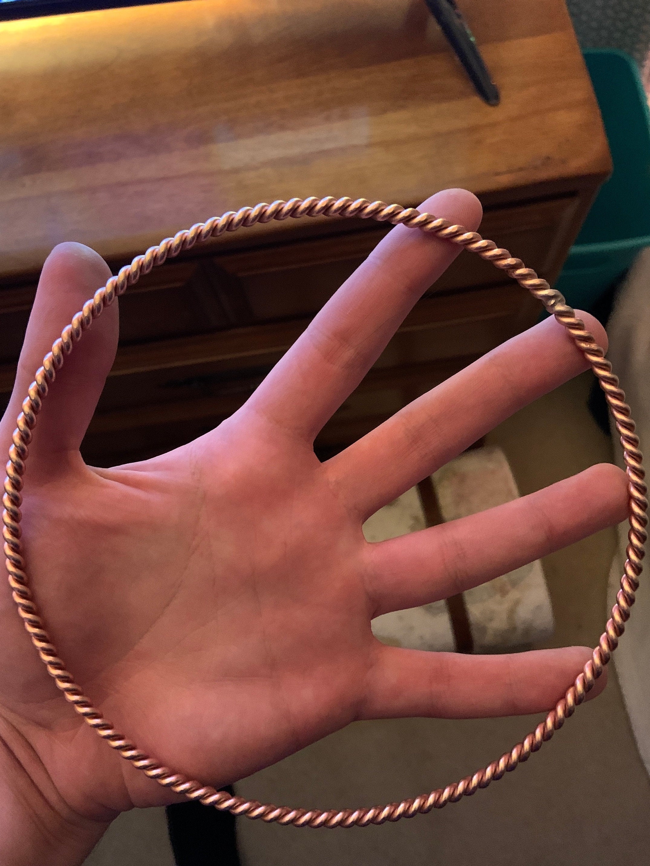 Copper Tensor Ring- Sacred Cubit 144MHz - Full Size - thick gauge