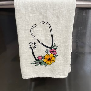 Hand painted kitchen towel