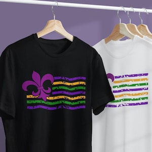 Mardi Gras Flag Shirts, Festival Shirt, Gift For Mardi Gras, Mardi Gras Carnival Party Shirt, Saints New Orleans, Fat Tuesday Gift Tee