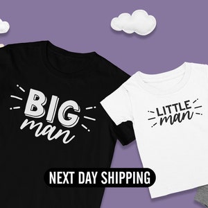 Big man and Little Man Shirt, Dad and Son Matching Shirt, New Dad Shirt, Funny Daddy Shirt, Father&#39;s Day Shirt, Family Matching Tee