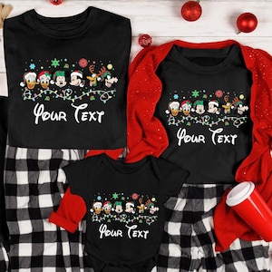 Personalized Disney Characters Shirts, Disney Christmas Matching Shirts, Disney Family Shirts, Christmas Group Shirt, Disney Christmas Tee