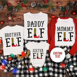 Personalised Family Matching Christmas Elf Shirts, Christmas Family Shirt, Christmas Group Shirt, Christmas Family Pajamas, Christmas Gifts