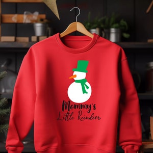 Mommy&#39;s Little Reindeer Christmas Shirt, Christmas Funny Sweatshirt, Family Matching Shirt, Christmas Group Shirts, Christmas Pajamas Shirts
