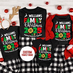 Customized Family Christmas 2025 Making Memories Together Shirts, Christmas Family Shirt, Christmas Group Shirt, Christmas Pajamas T-shirts