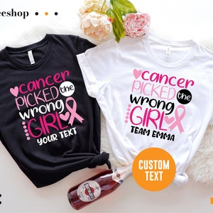 Cancer Picked the Wrong Girl Shirt, Cancer Awareness Shirt, Warrior Shirt, Cancer Fighter Support Team Shirt,Fighter Tee,Support Squad Shirt