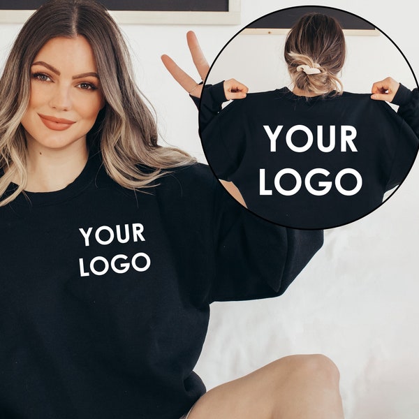 Sweat-shirt personnalisé avec poche et logo au dos, Sweat-shirt avec logo de votre entreprise ou de votre marque, Sweat-shirt avec logo de votre entreprise, Sweat-shirt imprimé au dos