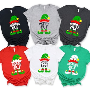 Personalised Family Matching Christmas Elf Shirts, Christmas Family Shirt, Christmas Group Shirt, Christmas Family Pajamas, Christmas Gifts