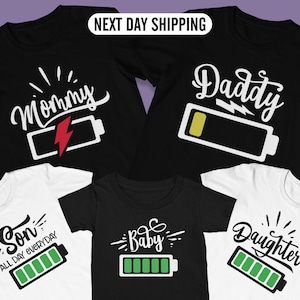 Family Energy Level Shirt, Family Matching Shirts, Custom Family Tee, Gift For Family, Funny Matching Shirt, Shirt for Family, Unisex Shirt