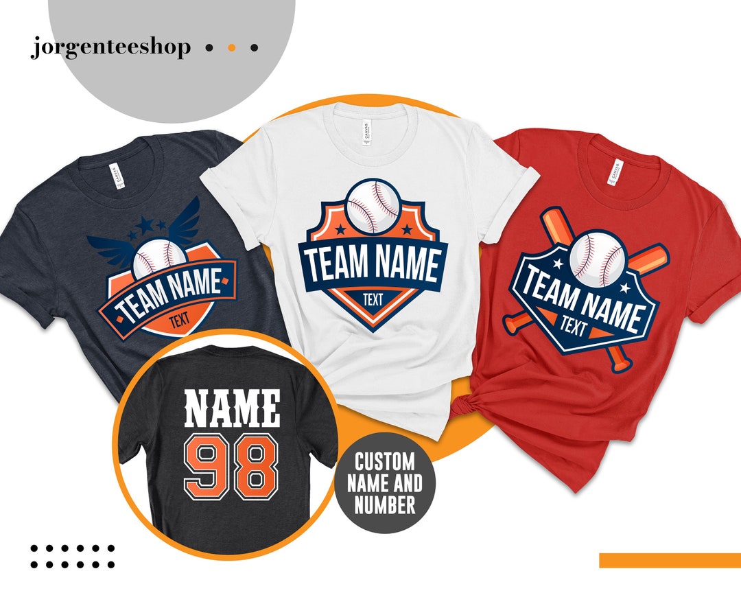 Custom Baseball Team Shirt, Baseball Numbers Shirt, Personalized