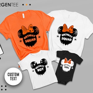 Custom Disney Halloween Birthday Shirt, Disney Birthday Shirts, Halloween Bday Party, Birthday Girls Halloween Birthday Matching Shirts