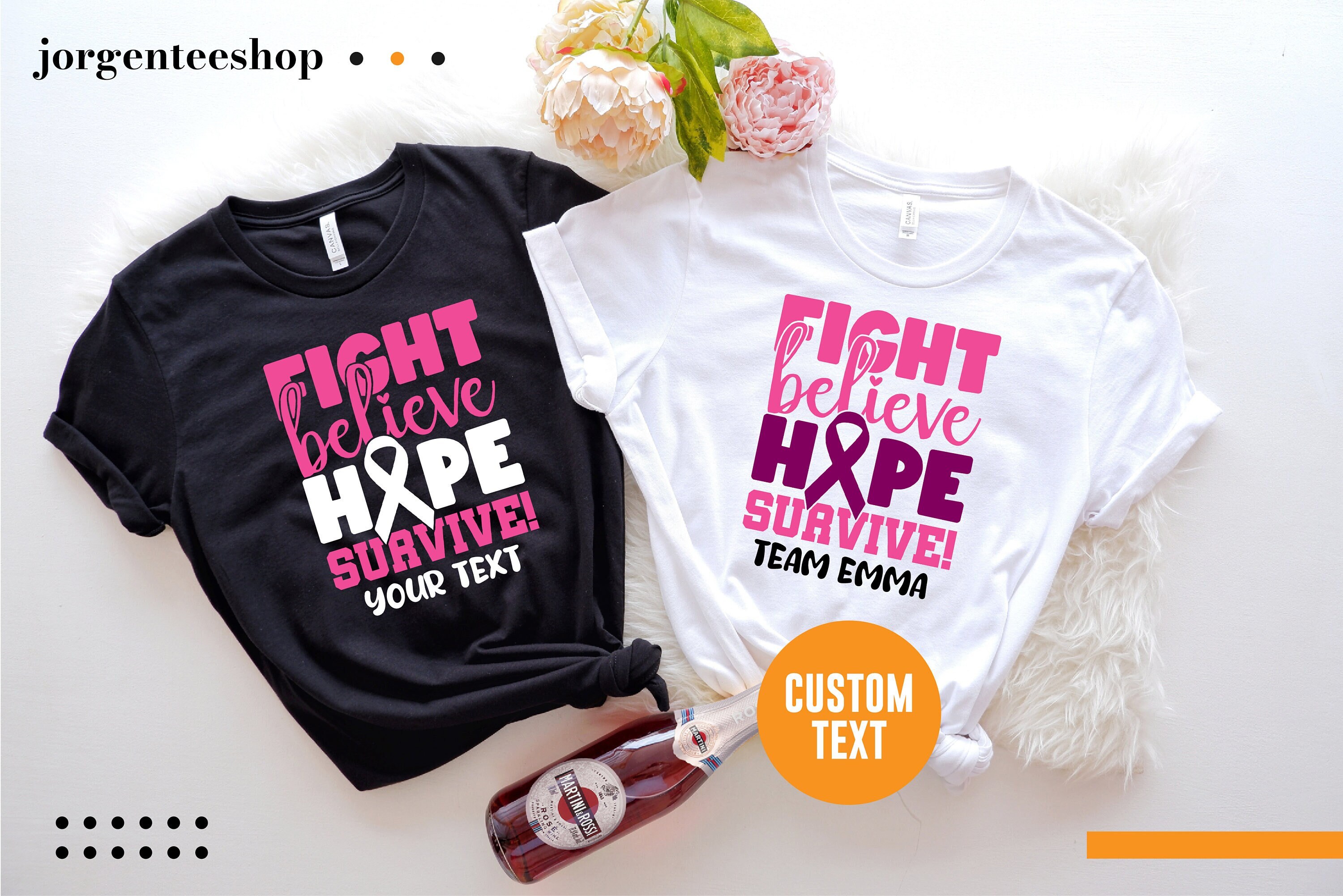 Fight Believe Hope Survive Shirt, Cancer Support Group Shirt For Friends, Motivational Gift, Support Squad Tee, Cancer Awareness Shirt