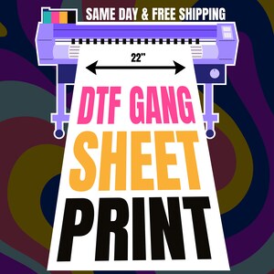 Custom DTF Gang Sheet, DTF Transfers, Direct to Film Transfer, Wholesale Gang, Personalized Heat Print, Bulk DTF Sheet, Ready to Press