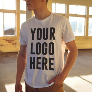 Custom Logo Unisex T-Shirt, Personalized Business Shirt, Your Logo Printed Tee, Custom Event Staff Shirt, Company Branded Apparel for Teams