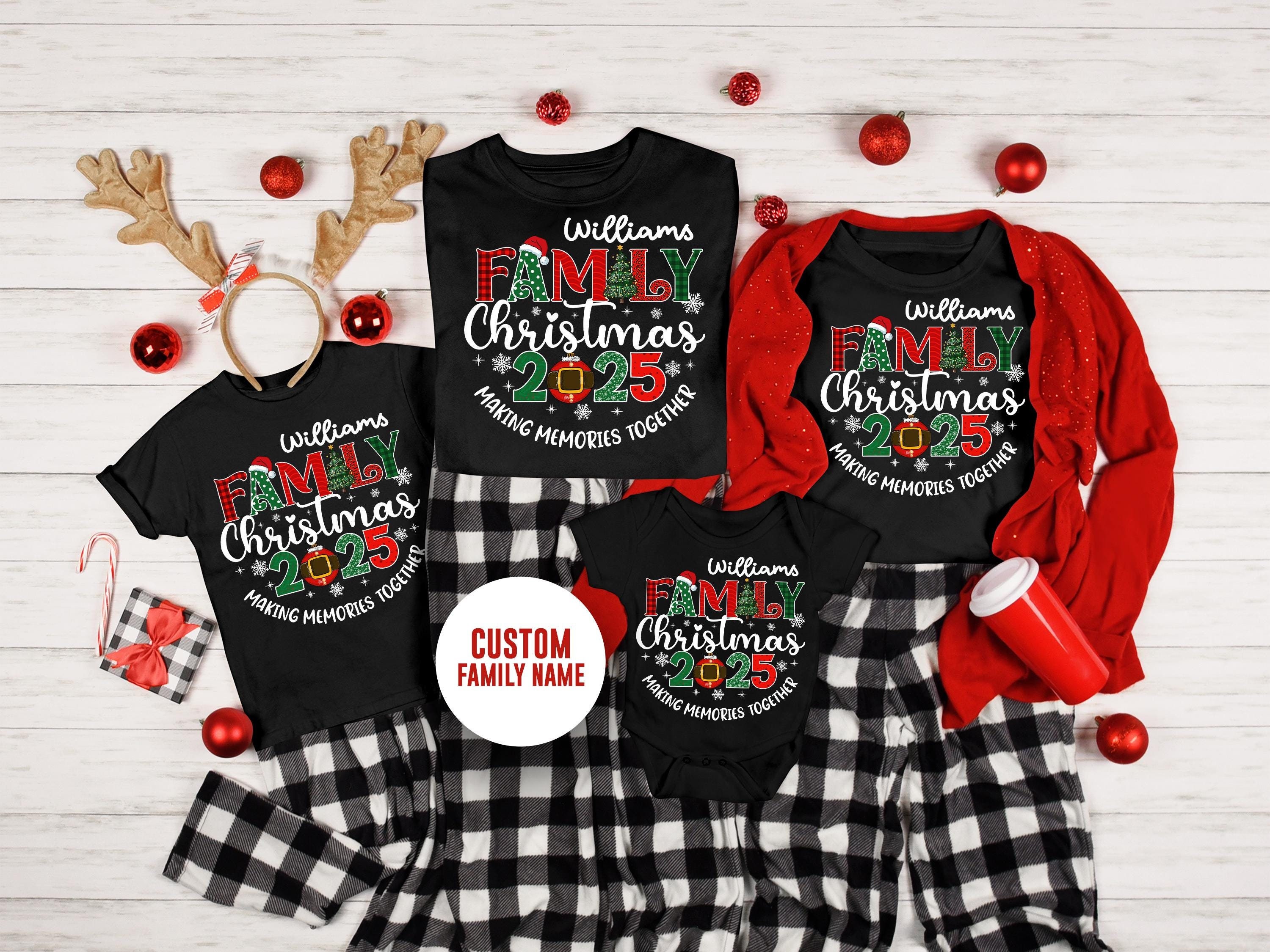 Diseños Navideños Camisetas Estampadas De Navidad Para La Familia