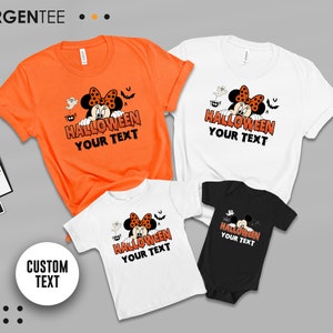 Benutzerdefinierte Disney Halloween Shirt, Halloween passende Shirts, Disney Mickey Minnie Shirt, Halloween Frauen Shirt, lustiges Halloween Party T-Shirt