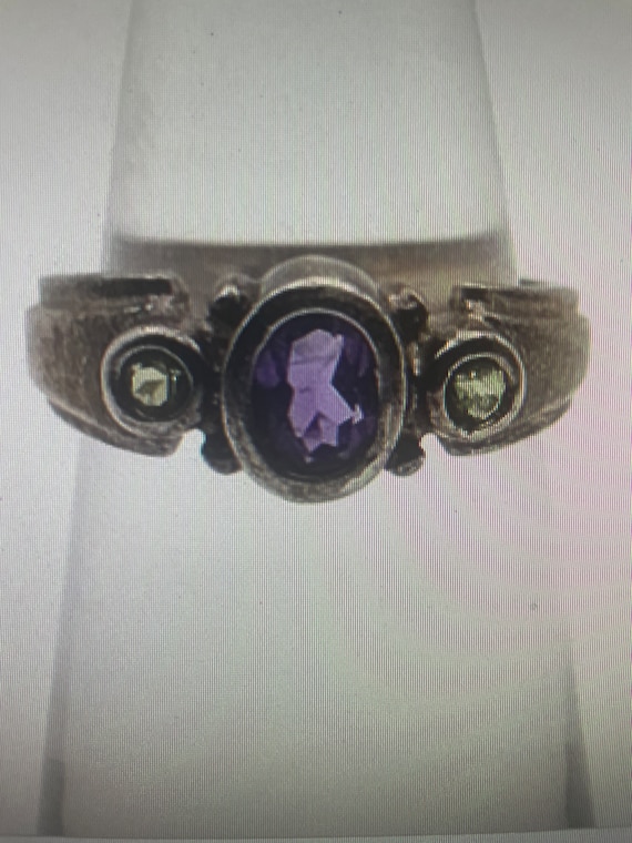Vintage SJ designer amethyst ring
