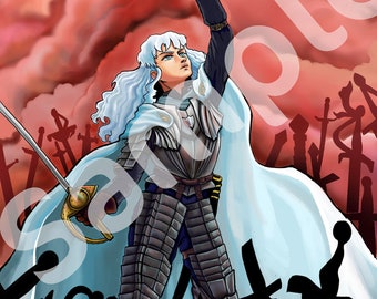 Dark Fantasy villain small Fine art Print, wall art, illustration