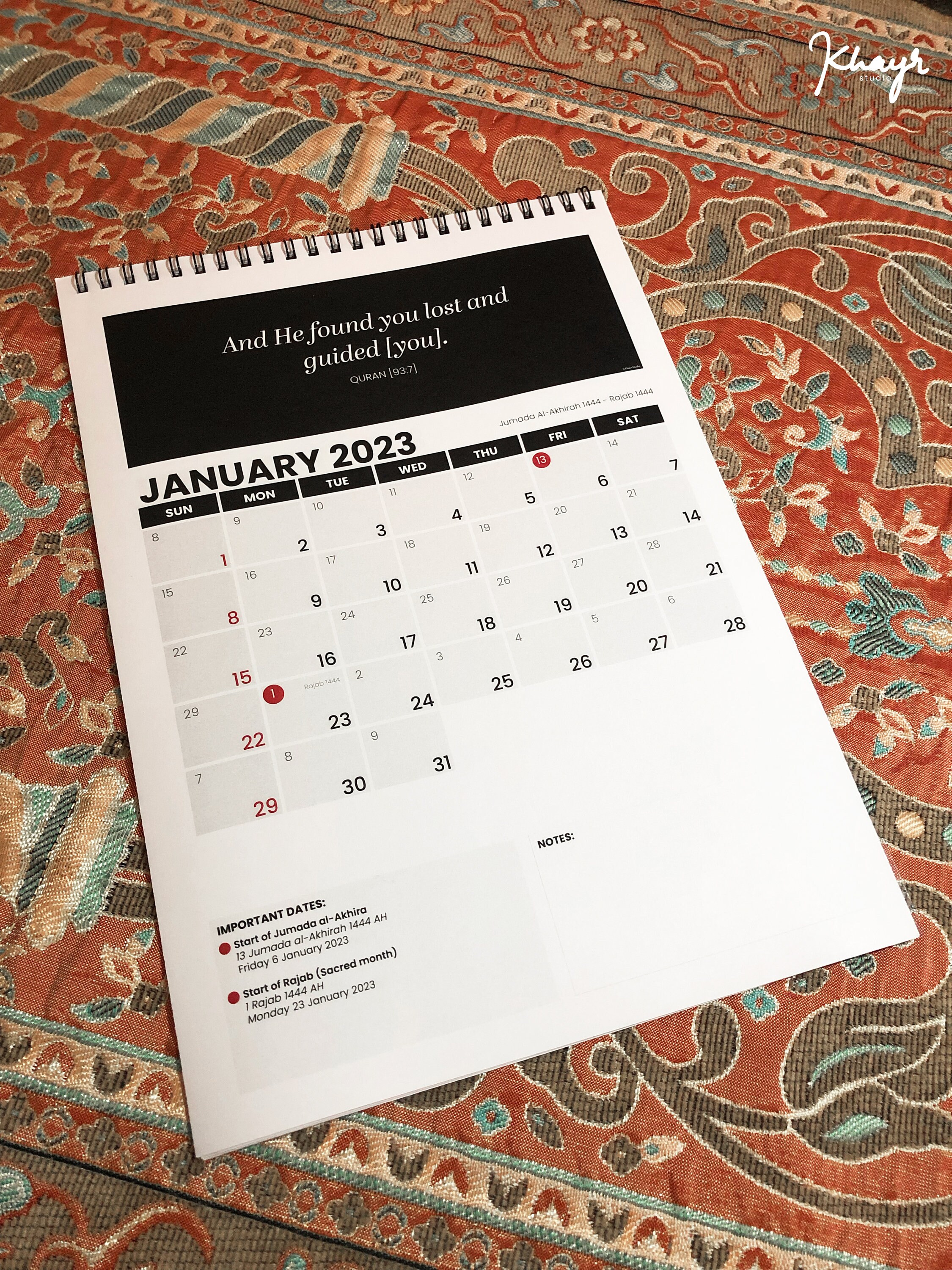 2023 Islamic Calendar Hijri Dates and Important Events Digital 