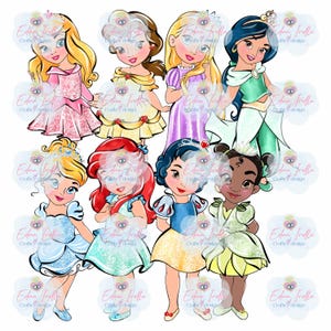 Disney prinsessen aquarel. Disney prinses aquarel
