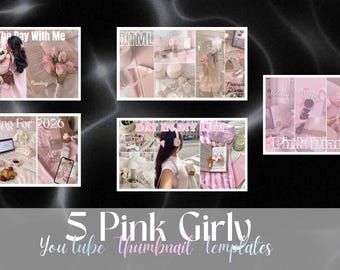 5 Pink Girly YouTube Thumbnail Vorlagen