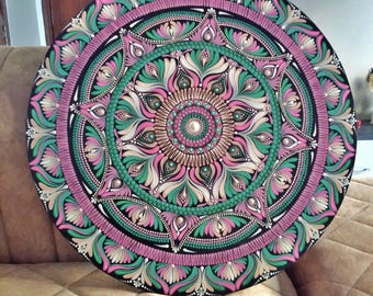 Mandala Dot Art | Original painting | 20 inches Boho Wall Decor | Indian wall art | zen decor | Meditation room decor | Spiritual Gift for h