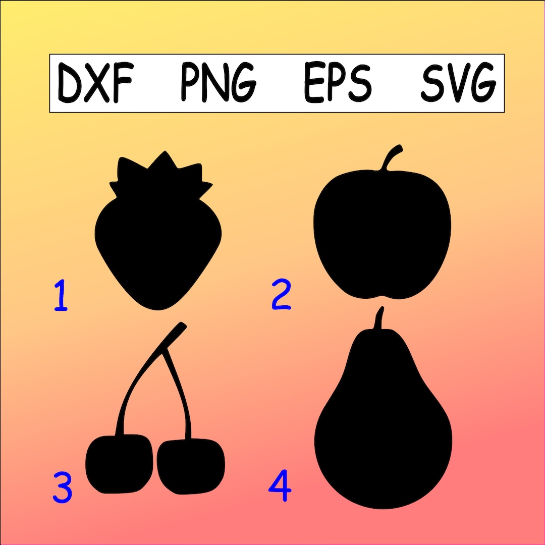 Fruit 1 Bundle Svg Dxf Eps Png for Shirts, Mugs, Decals, Stickers ...