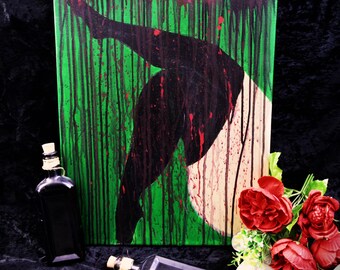 Original Acrylic Painting: Bleeding Temptation, on 16x20 Canvas