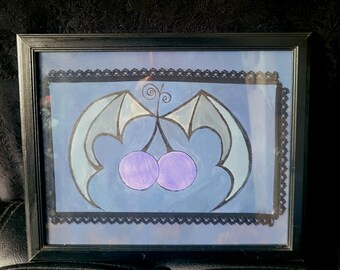 Spooky Cherry Art: Framed 8x10 Traditional Art
