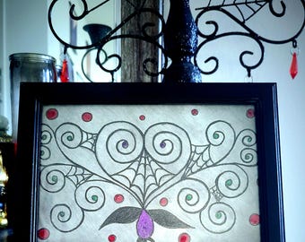 Framed Heart: Traditional Art, 5x7 Glass Frame