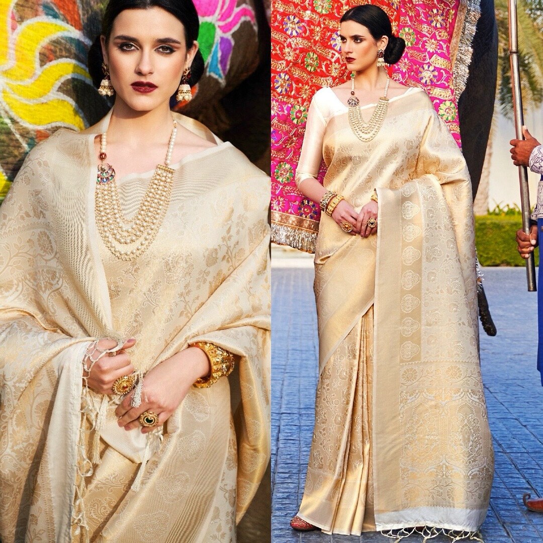Gold Weaving Kanjivaram Classic Trendy Saree