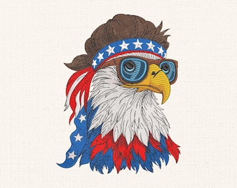 American Eagle Embroidery Design, 4th Of July Embroidery File, American Eagle, Patriotic Eagle Design, Machine Embroidery, Instant Download.
