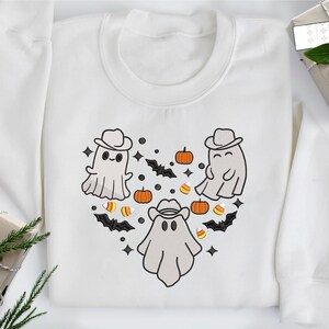 Boo Heart Embroidery Design 5 Sizes, Ghosts Embroidery Design ...