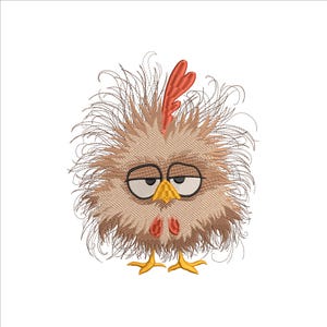 Funny Crazy Chicken Embroidery Design 5 Sizes, Cute Chicken Machine Embroidery File, Farm Life Chicken Christmas Embroidery Design