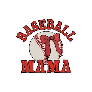 Baseball Mama Applique Embroidery Design 5 Sizes, Baseball Embroidery Design, Mother’s Day Embroidery Design, Baseball Mom Embroidery Design