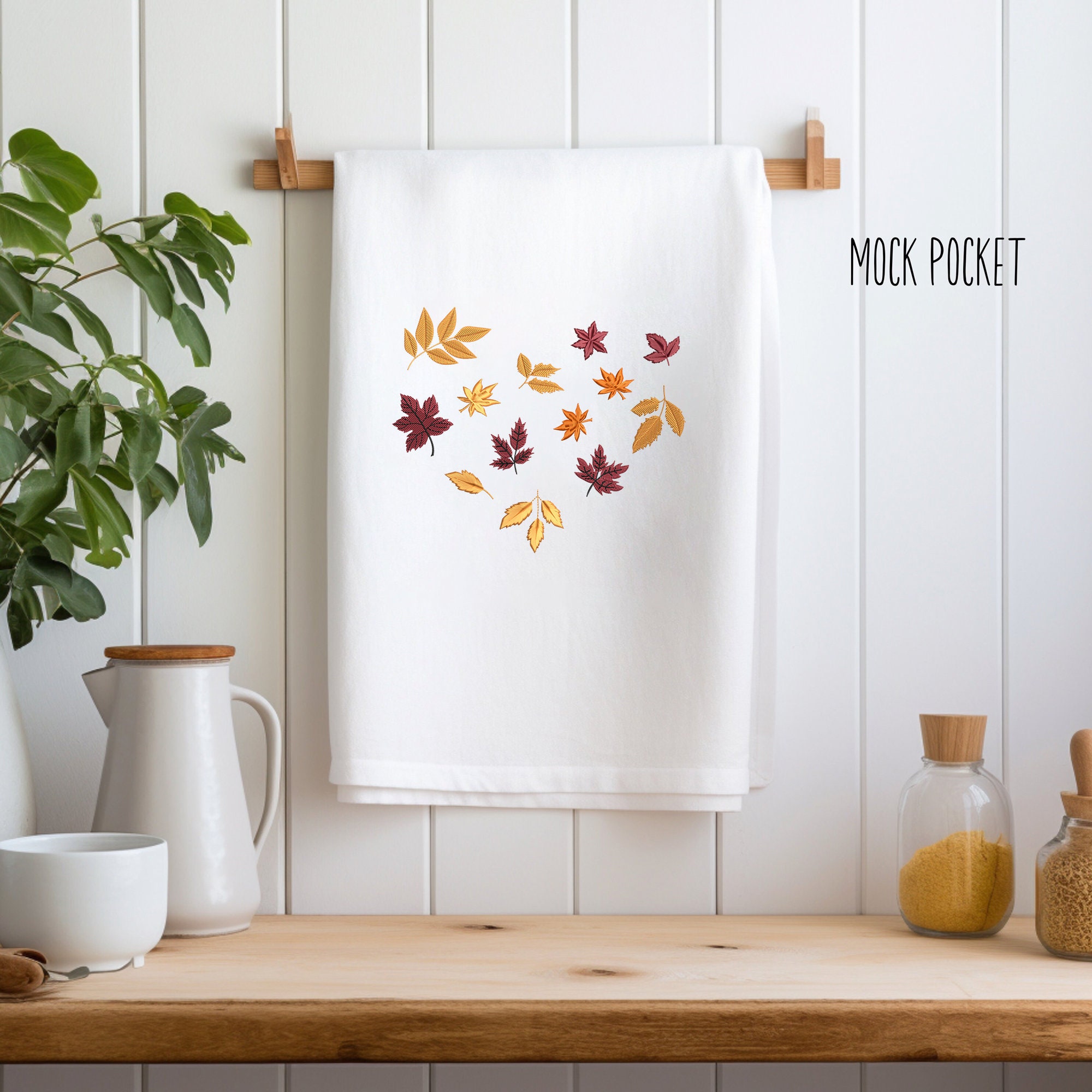 Falling Maple Leaves in Heart Machine Embroidery Design 5 Sizes, Fall ...