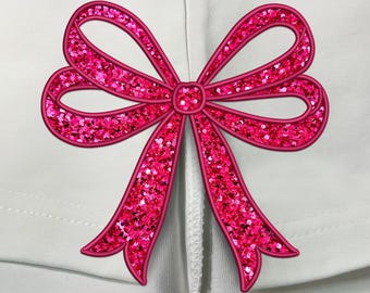 Awesome Curl Bow Applique Machine Embroidery Designs 5 Sizes, Ribbon Girly Bow Embroidery, Side Bow Appliqué Sweatshirt Design for Machine