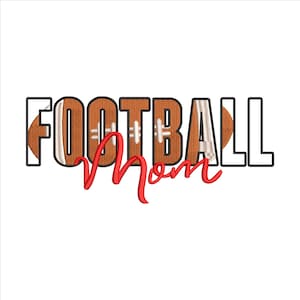 American Football Mom Embroidery Design 5 Sizes, Football Machine Embroidery File, Game Day Embroidery Design, Football Season Embroidery