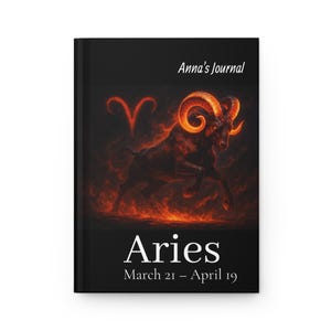 Aries Astrology Journal – Blank Notebook with Personalized Astrology Profile – Custom Zodiac Gift for Father’s Day & Graduation