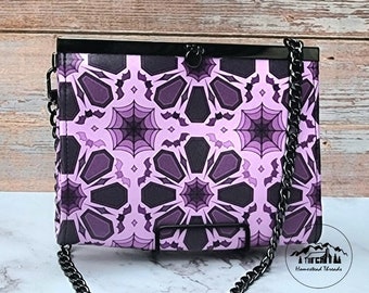 Coffin Kaleidoscope Clutch with Shoulder Chain Strap