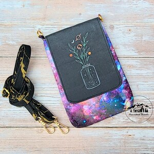 Floral Galaxy Mini Crossbody Bag