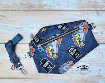 RIP women's rights roe v wade coffin fanny pack crossbody