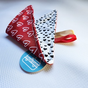 Heart Sensory Triangle with Crinkle Paper I Best Small Presents for Little One I  Ribbon Tag