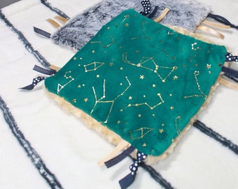 Night Sky Constellation/Forest Baby Crinkle Square Toy