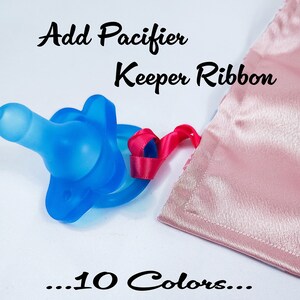 Add pacifier keeper to Lovey, Baby Blanket, Bunny Ears Lovey !