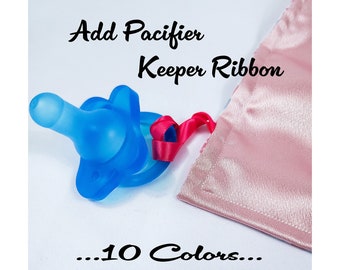 Add pacifier keeper to Lovey, Baby Blanket, Bunny Ears Lovey !