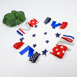 Star Crinkle Square Toy For Little Girls and Boys .... Crinkle Paper Inside, Perfect Small Gift for 4th of July !!