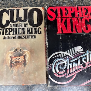 Stephen King two book lot. Cujo and Christine book club editions