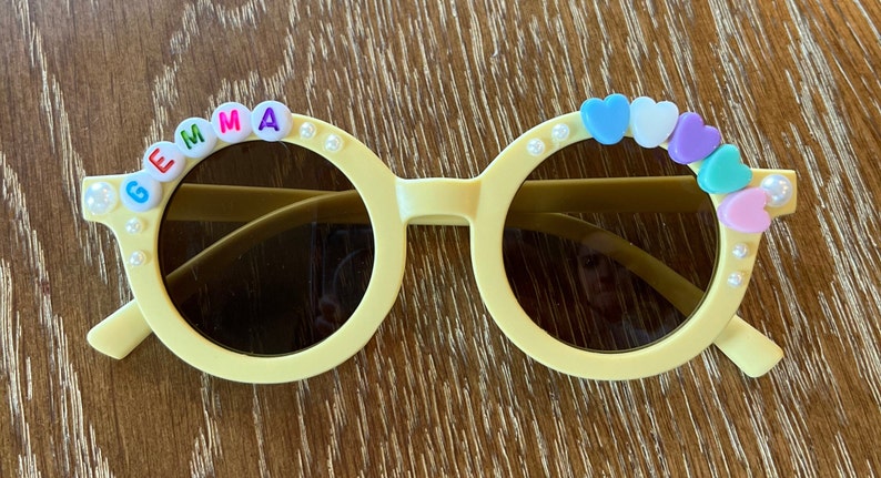 Kids Personalized Sunglasses Yellow